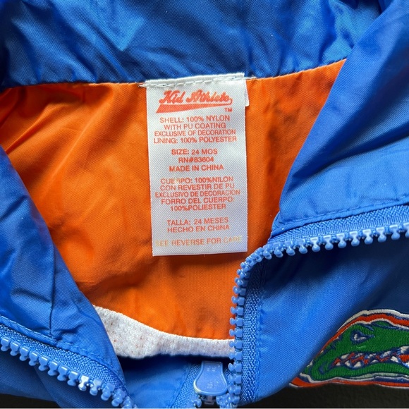 Florida Gators Windbreaker Toddler 24 Months Blue Orange Jacket - Picture 6 of 9
